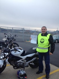 Paul proudly displaying his DAS pass certificate after passing first time. Well done!